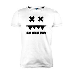 Мужская футболка премиум с принтом Eatbrain Logo в Белгороде, 92% хлопок, 8% лайкра | приталенный силуэт, круглый вырез ворота, длина до линии бедра, короткий рукав | eatbrain | music | для любителей жирного neurofunk звучания.drum