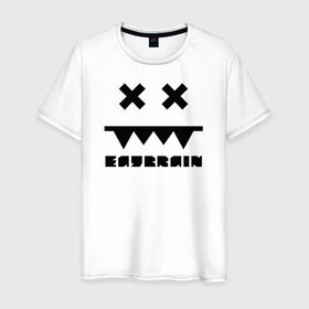 Мужская футболка хлопок с принтом Eatbrain Logo в Белгороде, 100% хлопок | прямой крой, круглый вырез горловины, длина до линии бедер, слегка спущенное плечо. | eatbrain | music | для любителей жирного neurofunk звучания.drum