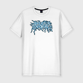 Мужская футболка премиум с принтом Avenged Sevenfold logo3 в Белгороде, 92% хлопок, 8% лайкра | приталенный силуэт, круглый вырез ворота, длина до линии бедра, короткий рукав | Тематика изображения на принте: 