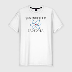 Мужская футболка премиум с принтом Springfield isotopes в Белгороде, 92% хлопок, 8% лайкра | приталенный силуэт, круглый вырез ворота, длина до линии бедра, короткий рукав | 
