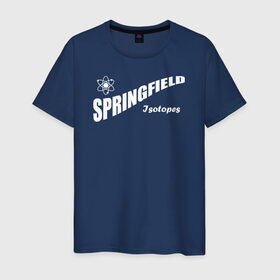 Мужская футболка хлопок с принтом Springfield isotopes в Белгороде, 100% хлопок | прямой крой, круглый вырез горловины, длина до линии бедер, слегка спущенное плечо. | springfield isotopes симпсоны simpsons homer
