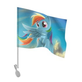 Флаг для автомобиля с принтом My littlle pony в Белгороде, 100% полиэстер | Размер: 30*21 см | littlle | littlle pony | pony | пони