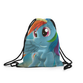 Рюкзак-мешок 3D с принтом My littlle pony в Белгороде, 100% полиэстер | плотность ткани — 200 г/м2, размер — 35 х 45 см; лямки — толстые шнурки, застежка на шнуровке, без карманов и подкладки | littlle | littlle pony | pony | пони