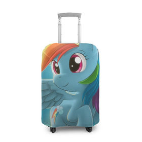 Чехол для чемодана 3D с принтом My littlle pony в Белгороде, 86% полиэфир, 14% спандекс | двустороннее нанесение принта, прорези для ручек и колес | littlle | littlle pony | pony | пони