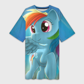 Платье-футболка 3D с принтом My littlle pony в Белгороде,  |  | littlle | littlle pony | pony | пони