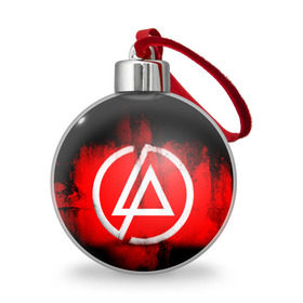 Ёлочный шар с принтом Linkin Park в Белгороде, Пластик | Диаметр: 77 мм | Тематика изображения на принте: linkin park | линкин парк | логотип | рок