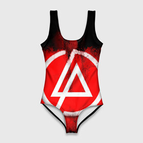 Купальник-боди 3D с принтом Linkin Park в Белгороде, 82% полиэстер, 18% эластан | Круглая горловина, круглый вырез на спине | linkin park | линкин парк | логотип | рок