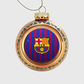 Стеклянный ёлочный шар с принтом Барселона в Белгороде, Стекло | Диаметр: 80 мм | barcelona | барса | барселона | спорт | фк | футбол