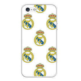 Чехол для iPhone 5/5S матовый с принтом Real Madrid в Белгороде, Силикон | Область печати: задняя сторона чехла, без боковых панелей | real madrid | реал мадрид | спорт | фк | футбол