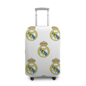 Чехол для чемодана 3D с принтом Real Madrid в Белгороде, 86% полиэфир, 14% спандекс | двустороннее нанесение принта, прорези для ручек и колес | real madrid | реал мадрид | спорт | фк | футбол