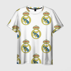 Мужская футболка 3D с принтом Real Madrid в Белгороде, 100% полиэфир | прямой крой, круглый вырез горловины, длина до линии бедер | real madrid | реал мадрид | спорт | фк | футбол