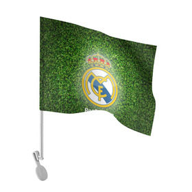 Флаг для автомобиля с принтом Real Madrid в Белгороде, 100% полиэстер | Размер: 30*21 см | real madrid | реал мадрид | спорт | фк | футбол