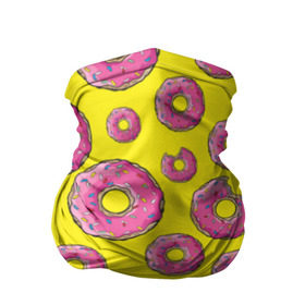 Бандана-труба 3D с принтом Пончики в Белгороде, 100% полиэстер, ткань с особыми свойствами — Activecool | плотность 150‒180 г/м2; хорошо тянется, но сохраняет форму | donut | simpsons | паттерн | пончик