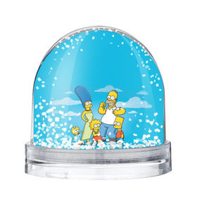 Снежный шар с принтом Симпсоны в Белгороде, Пластик | Изображение внутри шара печатается на глянцевой фотобумаге с двух сторон | гомер