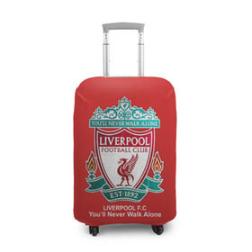 Чехол для чемодана 3D с принтом Liverpool в Белгороде, 86% полиэфир, 14% спандекс | двустороннее нанесение принта, прорези для ручек и колес | ливерпуль