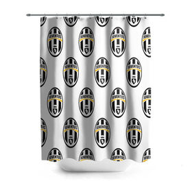 Штора 3D для ванной с принтом Juventus в Белгороде, 100% полиэстер | плотность материала — 100 г/м2. Стандартный размер — 146 см х 180 см. По верхнему краю — пластиковые люверсы для креплений. В комплекте 10 пластиковых колец | juventus | спорт | фк | футбол | ювентус