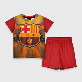 Детский костюм с шортами 3D с принтом Barcelona в Белгороде,  |  | Тематика изображения на принте: barcelona | барса | барселона | спорт | футбол