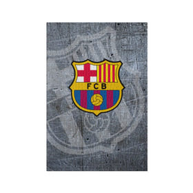 Обложка для паспорта матовая кожа с принтом Barcelona в Белгороде, натуральная матовая кожа | размер 19,3 х 13,7 см; прозрачные пластиковые крепления | Тематика изображения на принте: barcelona | барса | барселона | спорт | футбол