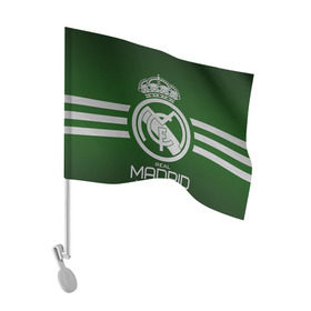 Флаг для автомобиля с принтом Real Madrid в Белгороде, 100% полиэстер | Размер: 30*21 см | real madrid | реал мадрид | спорт | футбол