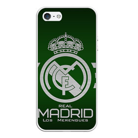 Чехол для iPhone 5/5S матовый с принтом Real Madrid в Белгороде, Силикон | Область печати: задняя сторона чехла, без боковых панелей | real madrid | реал мадрид | спорт | футбол