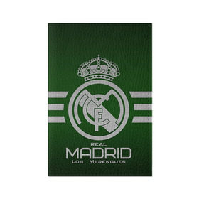 Обложка для паспорта матовая кожа с принтом Real Madrid в Белгороде, натуральная матовая кожа | размер 19,3 х 13,7 см; прозрачные пластиковые крепления | real madrid | реал мадрид | спорт | футбол