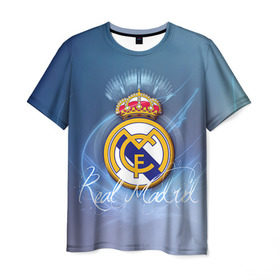 Мужская футболка 3D с принтом Real Madrid в Белгороде, 100% полиэфир | прямой крой, круглый вырез горловины, длина до линии бедер | Тематика изображения на принте: real madrid | реал мадрид | спорт | футбол