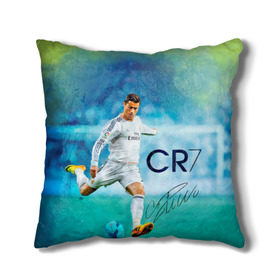 Подушка 3D с принтом Ronaldo в Белгороде, наволочка – 100% полиэстер, наполнитель – холлофайбер (легкий наполнитель, не вызывает аллергию). | состоит из подушки и наволочки. Наволочка на молнии, легко снимается для стирки | роналдо