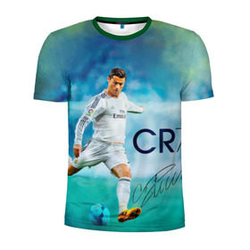Мужская футболка 3D спортивная с принтом Ronaldo в Белгороде, 100% полиэстер с улучшенными характеристиками | приталенный силуэт, круглая горловина, широкие плечи, сужается к линии бедра | Тематика изображения на принте: роналдо