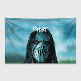 Флаг-баннер с принтом Slipknot в Белгороде, 100% полиэстер | размер 67 х 109 см, плотность ткани — 95 г/м2; по краям флага есть четыре люверса для крепления | deth | rock | slipknot | маска | мрак | рок | слипнот