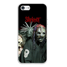 Чехол для iPhone 5/5S матовый с принтом Slipknot в Белгороде, Силикон | Область печати: задняя сторона чехла, без боковых панелей | deth | rock | slipknot | маска | мрак | рок | слипнот