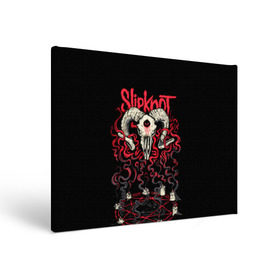 Холст прямоугольный с принтом Slipknot в Белгороде, 100% ПВХ |  | deth | rock | slipknot | баран | маска | мрак | рок | слипнот | череп