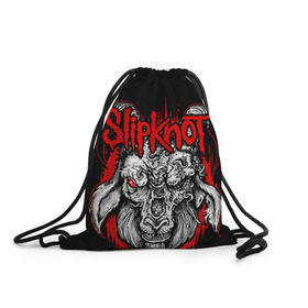 Рюкзак-мешок 3D с принтом Slipknot в Белгороде, 100% полиэстер | плотность ткани — 200 г/м2, размер — 35 х 45 см; лямки — толстые шнурки, застежка на шнуровке, без карманов и подкладки | deth | rock | slipknot | маска | мрак | рок | слипнот | череп