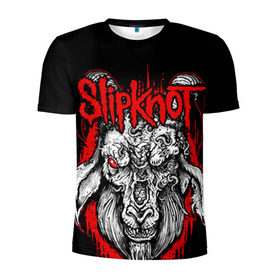 Мужская футболка 3D спортивная с принтом Slipknot в Белгороде, 100% полиэстер с улучшенными характеристиками | приталенный силуэт, круглая горловина, широкие плечи, сужается к линии бедра | deth | rock | slipknot | маска | мрак | рок | слипнот | череп