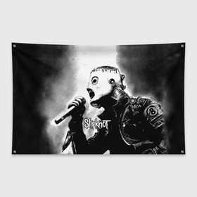 Флаг-баннер с принтом Slipknot в Белгороде, 100% полиэстер | размер 67 х 109 см, плотность ткани — 95 г/м2; по краям флага есть четыре люверса для крепления | rock | slipknot | маска | мрак | рок | слипнот