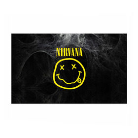 Бумага для упаковки 3D с принтом Nirvana в Белгороде, пластик и полированная сталь | круглая форма, металлическое крепление в виде кольца | Тематика изображения на принте: cobain | curt | nirvana | rock | smile | кобейн | курт | рок | смайл