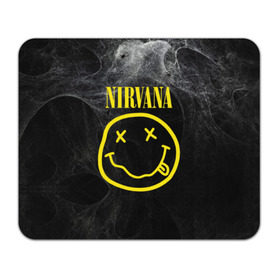 Коврик прямоугольный с принтом Nirvana в Белгороде, натуральный каучук | размер 230 х 185 мм; запечатка лицевой стороны | cobain | curt | nirvana | rock | smile | кобейн | курт | рок | смайл