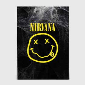 Постер с принтом Nirvana в Белгороде, 100% бумага
 | бумага, плотность 150 мг. Матовая, но за счет высокого коэффициента гладкости имеет небольшой блеск и дает на свету блики, но в отличии от глянцевой бумаги не покрыта лаком | cobain | curt | nirvana | rock | smile | кобейн | курт | рок | смайл