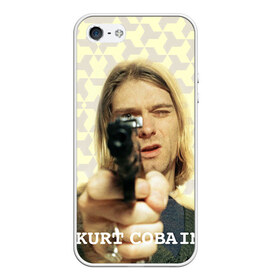 Чехол для iPhone 5/5S матовый с принтом Nirvana в Белгороде, Силикон | Область печати: задняя сторона чехла, без боковых панелей | cobain | curt | nirvana | rock | кобейн | курт | рок