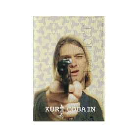 Обложка для паспорта матовая кожа с принтом Nirvana в Белгороде, натуральная матовая кожа | размер 19,3 х 13,7 см; прозрачные пластиковые крепления | cobain | curt | nirvana | rock | кобейн | курт | рок