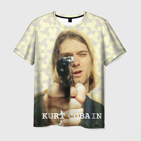 Мужская футболка 3D с принтом Nirvana в Белгороде, 100% полиэфир | прямой крой, круглый вырез горловины, длина до линии бедер | Тематика изображения на принте: cobain | curt | nirvana | rock | кобейн | курт | рок