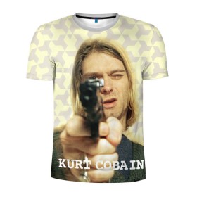 Мужская футболка 3D спортивная с принтом Nirvana в Белгороде, 100% полиэстер с улучшенными характеристиками | приталенный силуэт, круглая горловина, широкие плечи, сужается к линии бедра | cobain | curt | nirvana | rock | кобейн | курт | рок