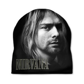 Шапка 3D с принтом Nirvana в Белгороде, 100% полиэстер | универсальный размер, печать по всей поверхности изделия | cobain | curt | nirvana | rock | кобейн | курт | рок