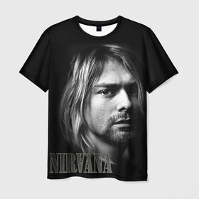 Мужская футболка 3D с принтом Nirvana в Белгороде, 100% полиэфир | прямой крой, круглый вырез горловины, длина до линии бедер | Тематика изображения на принте: cobain | curt | nirvana | rock | кобейн | курт | рок
