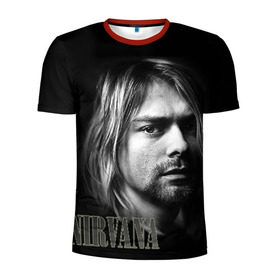 Мужская футболка 3D спортивная с принтом Nirvana в Белгороде, 100% полиэстер с улучшенными характеристиками | приталенный силуэт, круглая горловина, широкие плечи, сужается к линии бедра | cobain | curt | nirvana | rock | кобейн | курт | рок