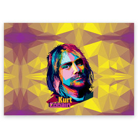 Поздравительная открытка с принтом Nirvana в Белгороде, 100% бумага | плотность бумаги 280 г/м2, матовая, на обратной стороне линовка и место для марки
 | cobain | curt | nirvana | rock | абстракт | кобейн | курт | рок