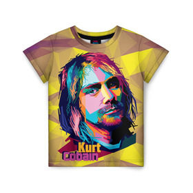 Детская футболка 3D с принтом Nirvana в Белгороде, 100% гипоаллергенный полиэфир | прямой крой, круглый вырез горловины, длина до линии бедер, чуть спущенное плечо, ткань немного тянется | cobain | curt | nirvana | rock | абстракт | кобейн | курт | рок