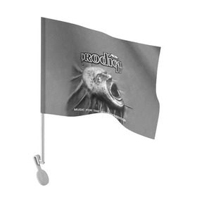Флаг для автомобиля с принтом The Prodigy в Белгороде, 100% полиэстер | Размер: 30*21 см | dnb | drum | prodigy | rave | продиджи | рейв | рэйв