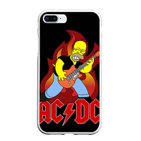 Чехол для iPhone 7Plus/8 Plus матовый с принтом AC DC в Белгороде, Силикон | Область печати: задняя сторона чехла, без боковых панелей | ac dc | acdc | rock | рок | эйсидиси