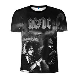 Мужская футболка 3D спортивная с принтом AC/DC в Белгороде, 100% полиэстер с улучшенными характеристиками | приталенный силуэт, круглая горловина, широкие плечи, сужается к линии бедра | Тематика изображения на принте: ac dc | acdc | rock | рок | эйсидиси