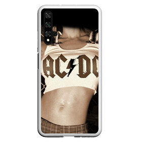 Чехол для Honor 20 с принтом AC DC в Белгороде, Силикон | Область печати: задняя сторона чехла, без боковых панелей | ac dc | acdc | rock | рок | эйсидиси